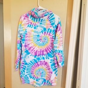 Womens tie die sweater dress